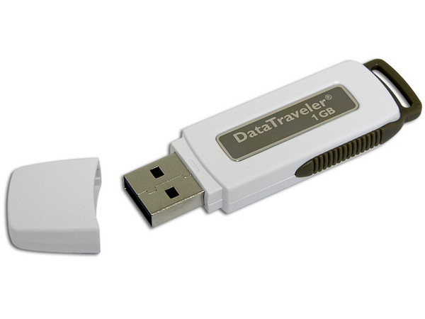 Unidad Flash USB 2.0 Kingston DataTraveler de 1 GB. Velocidad de 3/6MBps (Escribe/Lee)