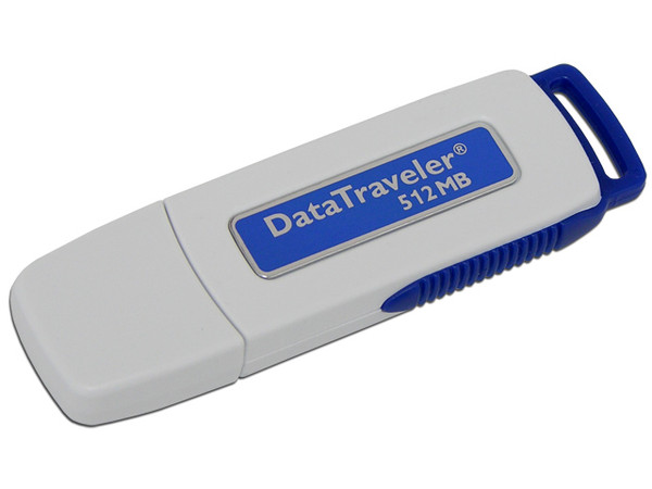 Unidad de almacenamiento portátil Kingston de 512Mb, USB 2, Escritura hasta 3MB/s