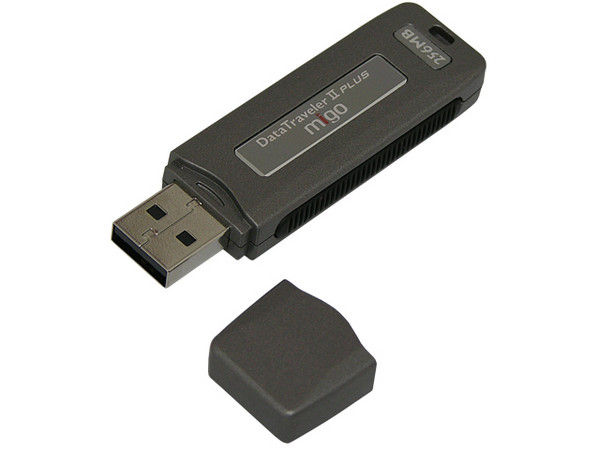 Unidad Flash USB 2.0 Kingston DataTraveler II Edición Migo de 256 Mb. Velocidad de 13/19MBps (Escribe/Lee)
