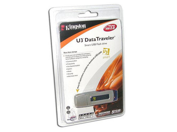 Unidad de almacenamiento portátil Kingston DataTraveler U3 de 512MB, USB 2.0