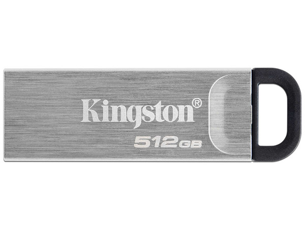 Unidad Flash USB 3.2 Kingston DataTraveler Kyson de 512GB. Color Plateado.
