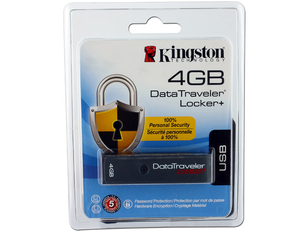 Unidad Flash USB 2.0 Kingston DataTraveler Locker+ de 4GB.
