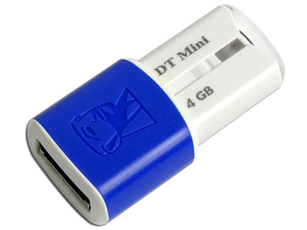 Unidad Flash USB 2.0 Kingston Data Traveler Mini–Migo Edition de 4GB.