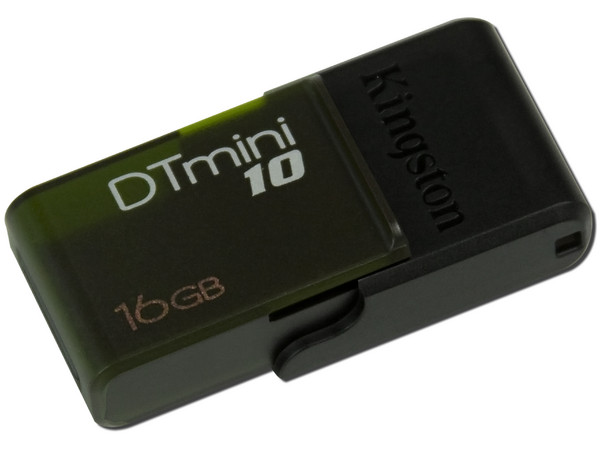 Unidad Flash USB 2.0 Kingston DataTraveler mini10 de 16GB. Color Verde