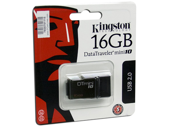 Unidad Flash USB 2.0 Kingston DataTraveler mini10 de 16GB. Color Verde