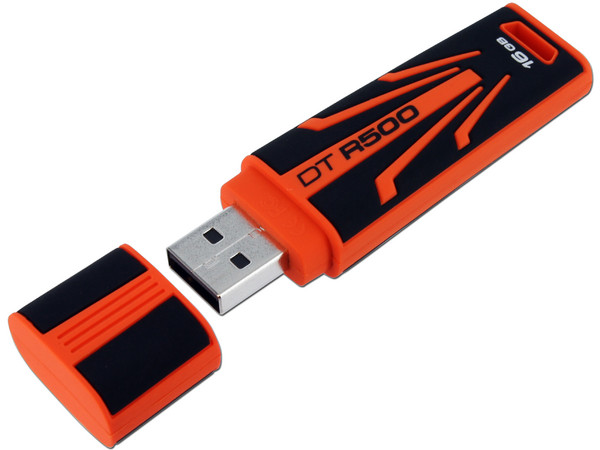 Unidad Flash USB 2.0 Kingston DataTraveler R500 de 16GB.