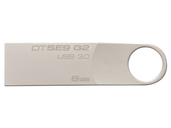 Unidad Flash USB 3.0 Kingston DataTraveler SE9 G2 con Elegante y Moderno Diseño de Metal de 8GB.