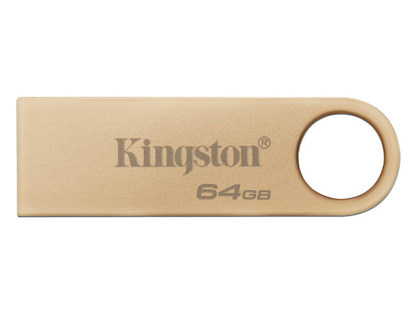 Unidad Flash USB 3.2 Kingston DataTraveler SE9 G3 de 64GB. Color Dorado.