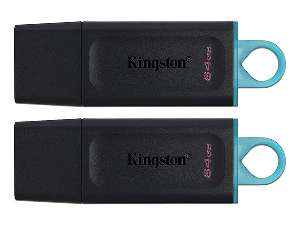 Paquete de 2 Unidad Flash USB 3.2 Kingston DataTraveler Exodia de 64 GB, USB 3.2 Gen 1.