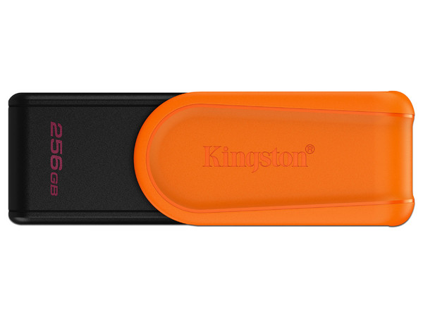 Memoria USB Kingston DataTraveler Exodia S, 256 GB, 3.2 Gen 1. Color Negro/Naranja