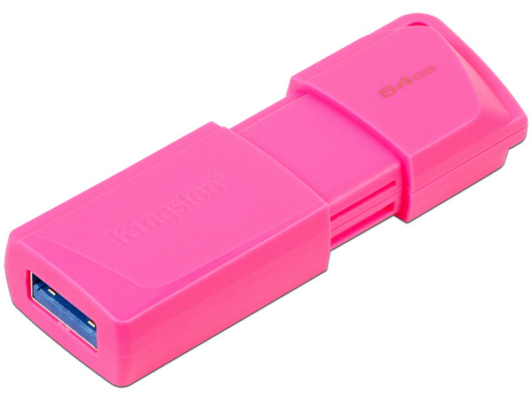 Unidad Flash USB 3.2 Kingston DataTraveler Exodia M de 64 GB, USB 3.2 Gen 1. Color Rosa.