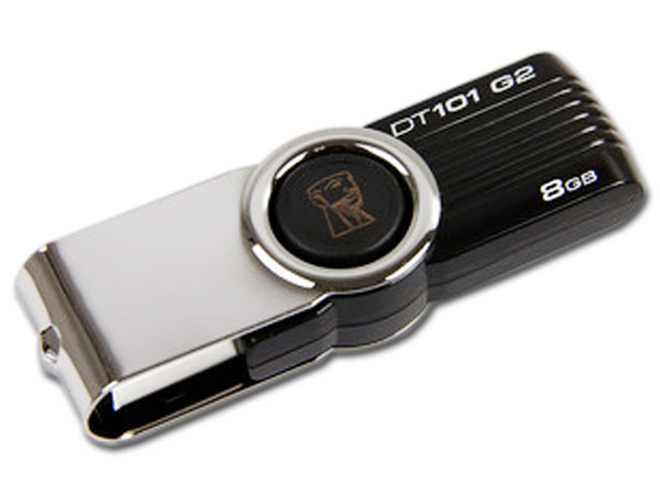Unidad Flash USB 2.0 Kingston DataTraveler 101 G2 de 8GB. Color Negro.