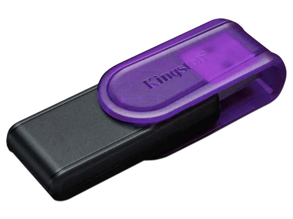 Unidad Flash USB 3.2 Kingston DataTraveler Exodia S de 128 GB, USB 3.2 Gen 1. Color Morado.
