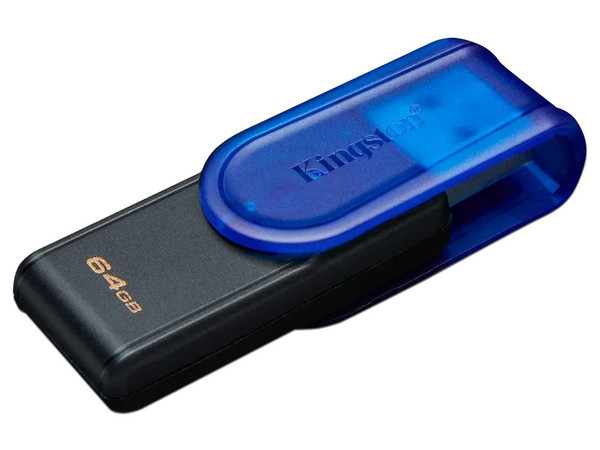 Unidad Flash USB 3.2 Kingston DataTraveler Exodia S de 64 GB, USB 3.2 Gen 1. Color Azul.