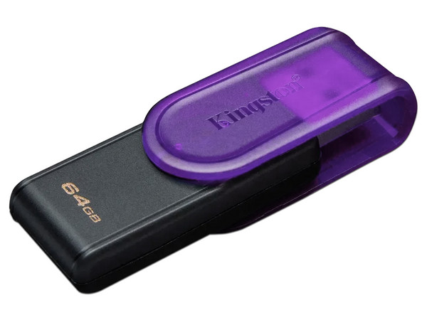 Unidad Flash USB 3.2 Kingston DataTraveler Exodia S de 64 GB, USB 3.2 Gen 1. Color Morado.