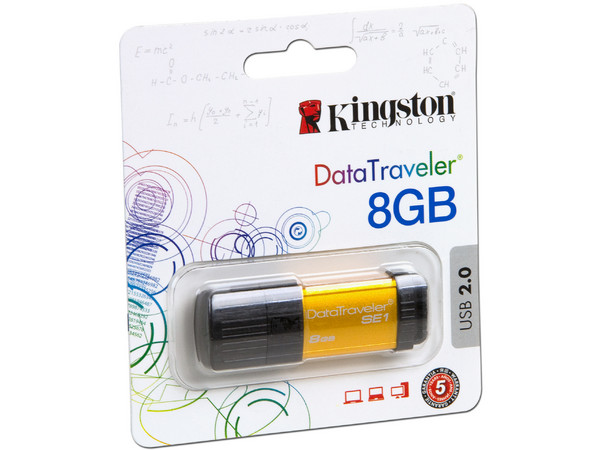 Unidad Flash USB 2.0 Kingston DataTraveler SE1 de 8GB. Color dorada