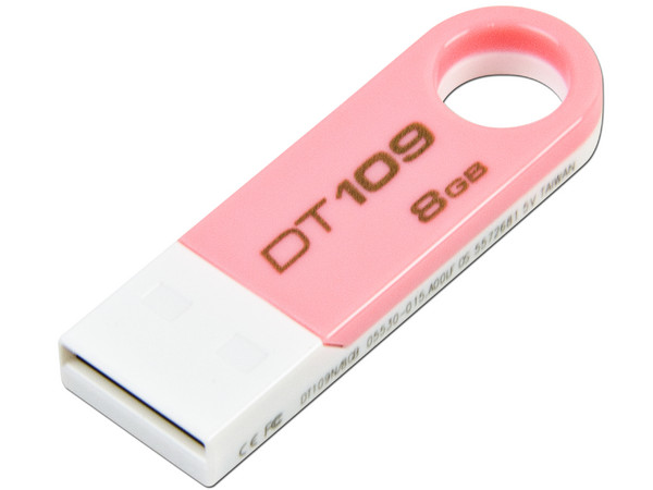 Unidad Flash USB 2.0 Kingston DataTraveler 109 de 8 GB. Color Rosa