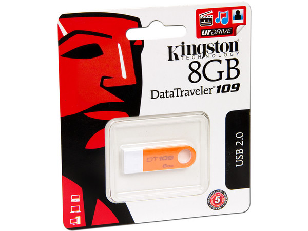 Unidad Flash USB 2.0 Kingston DataTraveler 109 de 8 GB. 