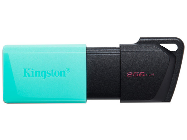 Unidad Flash USB KINGSTON DataTraveler Exodia M KIN-DTXM/256GB de 256GB, USB-A. Color Negro/Turquesa.