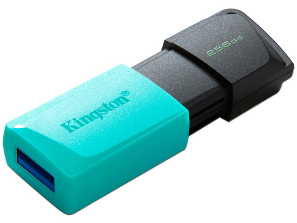 Unidad Flash USB KINGSTON DataTraveler Exodia M KIN-DTXM/256GB de 256GB, USB-A. Color Negro/Turquesa.