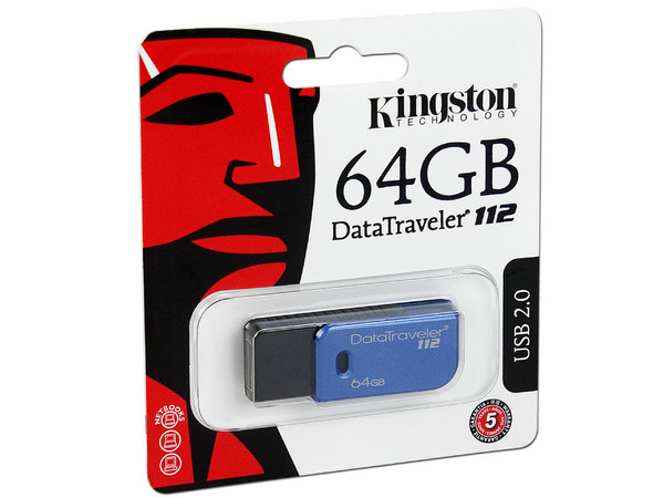 Unidad Flash USB 2.0 Kingston DataTraveler 112 de 64 GB.