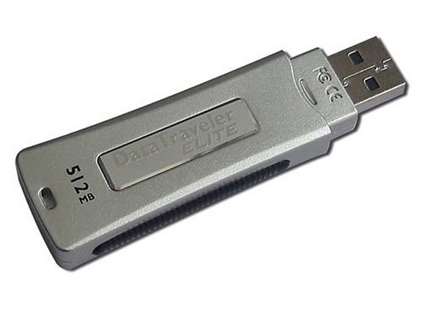 Unidad Flash USB 2.0 Kingston DataTraveler Elite con Seguridad de 512 MB. Velocidad de 14/24MBps (Escribe/Lee)