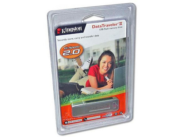 Unidad Flash USB 2.0 Kingston DataTraveler II de 256 Mb. Velocidad de 7/11MBps (Escribe/Lee)