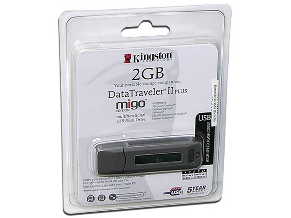 Unidad de almacenamiento portátil Kingston DataTraveler II Plus de 2GB, USB 2.0