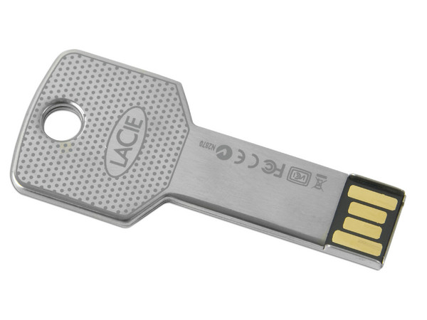Unidad Flash USB 2.0 Lacie iamaKey de Resistente Diseño Metálico de 4GB