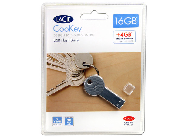 Unidad Flash USB 2.0 Lacie CooKey de Resistente Diseño Metálico de 16GB