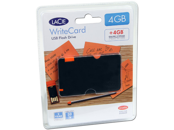 Unidad Flash USB 2.0 Lacie Write Card de 4GB