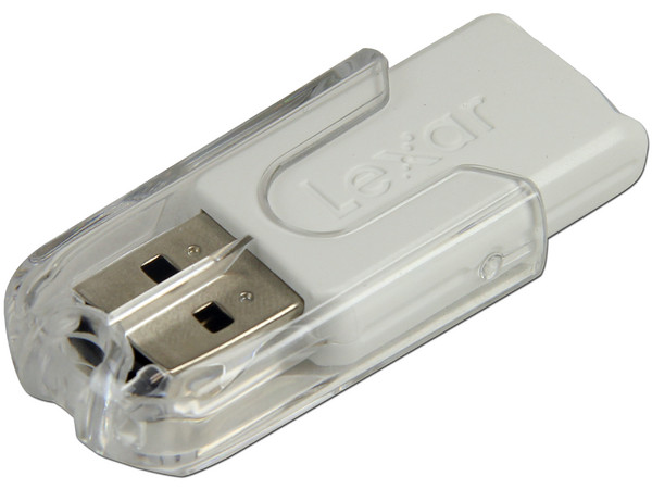 Unidad Flash USB 2.0 Lexar Jumpdrive FireFly de 4GB. Color Blanco 