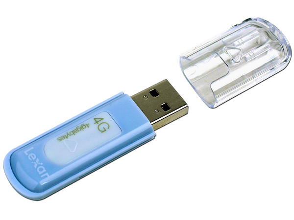 Unidad Flash USB 2.0 Lexar Jumpdrive V10 de 4GB. Color Celeste