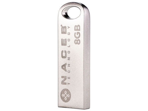 Unidad Flash USB 2.0 NACEB SNTU-008 de 8GB. Color Plata.
