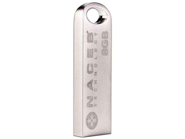 Unidad Flash USB 2.0 NACEB SNTU-008 de 8GB. Color Plata.