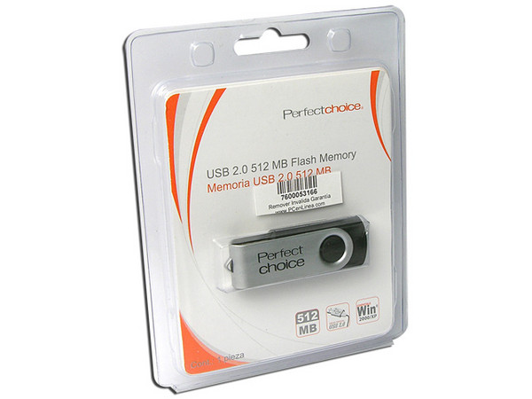 Unidad Flash USB 2.0 Perfectchoice de 512MB.