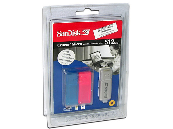 Unidad de almacenamiento portátil SanDisk Cruzer Micro de 512MB, USB 2.0