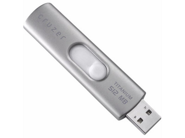 Unidad de almacenamiento portátil SanDisk Cruzer Titanium de 512MB, USB 2.0