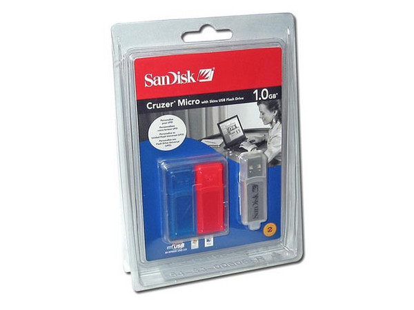Unidad de almacenamiento portátil SanDisk Cruzer Micro de 1GB, USB 2.0