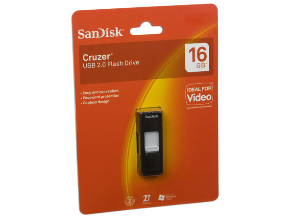 Unidad Flash USB 2.0 SanDisk Cruzer de 16GB