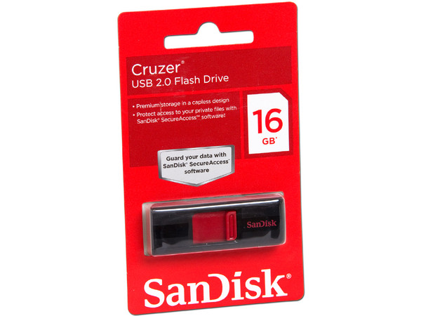 Unidad Flash USB 2.0 SanDisk Cruzer de 16GB