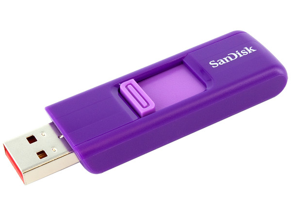 Unidad Flash USB 2.0 SanDisk Cruzer de 8GB. Color Morado 