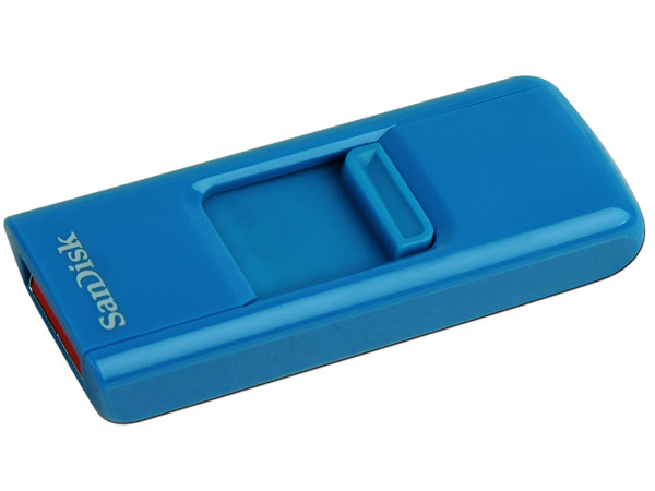 Unidad Flash USB 2.0 SanDisk Cruzer de 4GB. Color Celeste