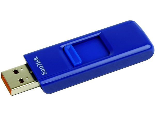 Unidad Flash USB 2.0 SanDisk Cruzer de 4GB. Color Azul