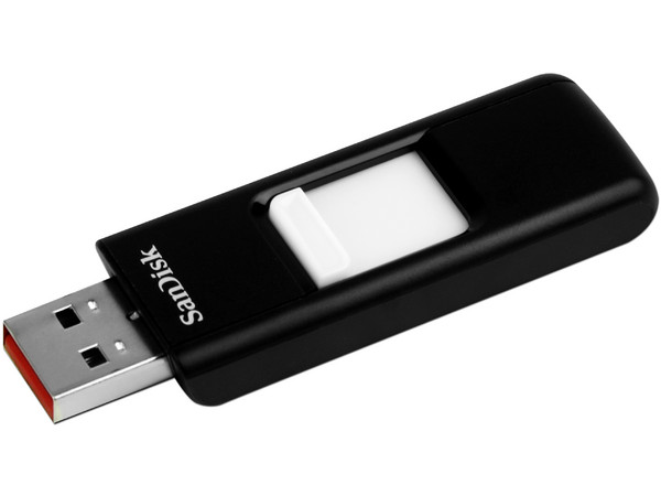 Unidad Flash USB 2.0 SanDisk Cruzer de 4GB. Color Negro