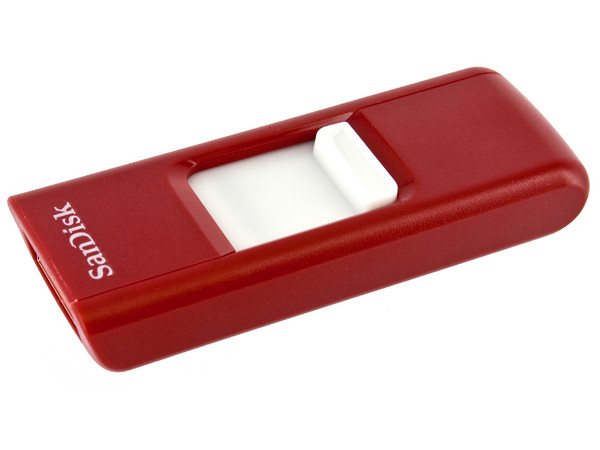 Unidad Flash USB 2.0 SanDisk Cruzer de 4GB. Color Roja