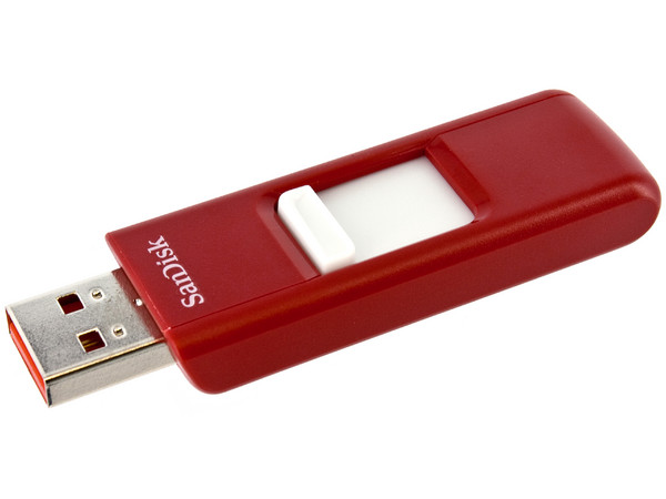 Unidad Flash USB 2.0 SanDisk Cruzer de 4GB. Color Roja
