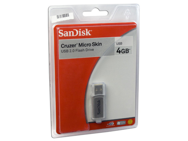 Unidad Flash USB 2.0 SanDisk Cruzer Micro Skin de 4GB
