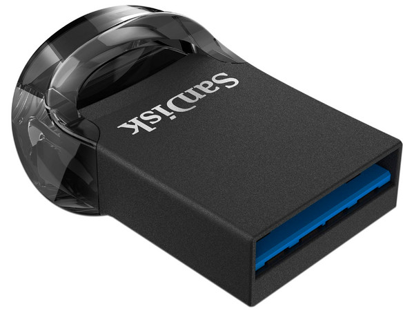 Unidad Flash USB 3.0 SanDisk Ultra Fit de 128 GB. Color Negro.