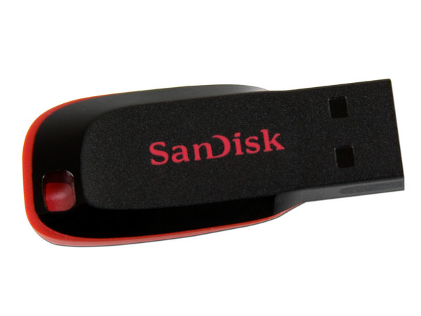 Unidad Flash USB 2.0 SanDisk Cruzer Blade de 4GB.